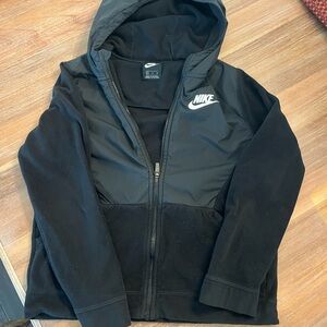 Nike Kids Black Hooded Jacket